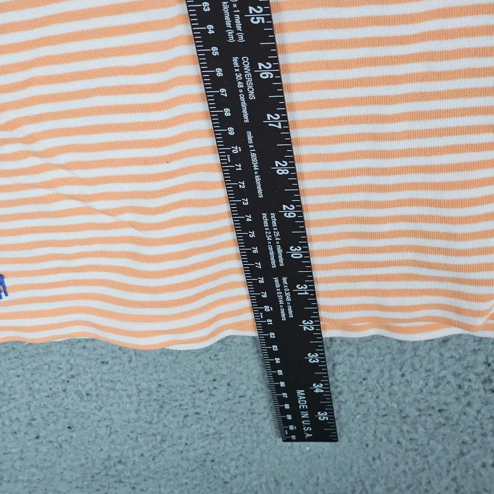 Polo Ralph Lauren Polo Mens XL Orange Striped Classic Fit Pocket Pony Logo Short